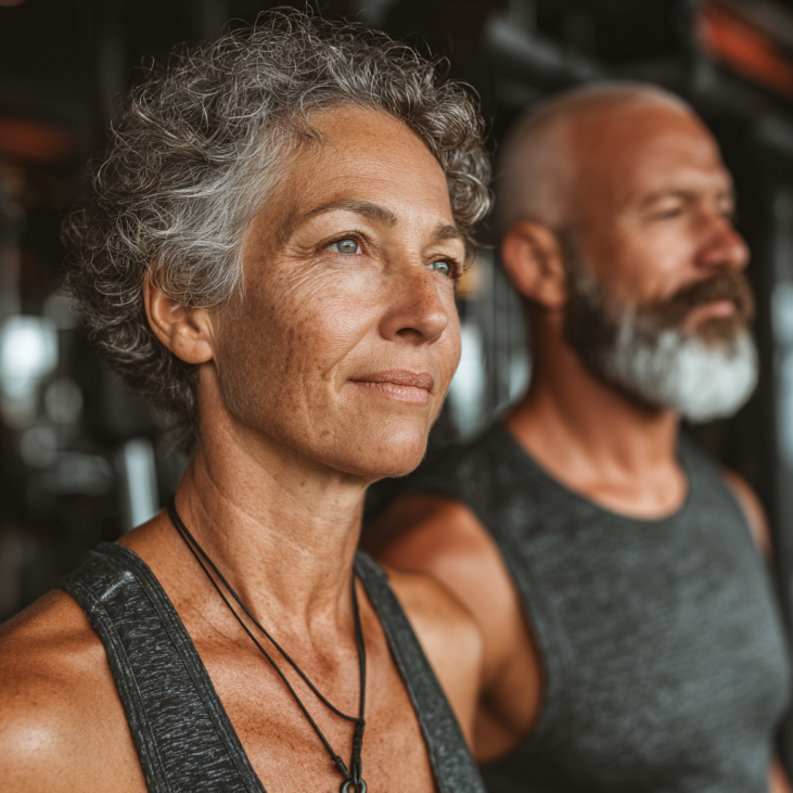 Grupo de adultos mayores socializando